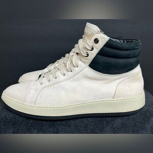 Frye Wythe High 80060 Mens White Leather Lace Up Lifestyle Sneakers Shoes SZ 11